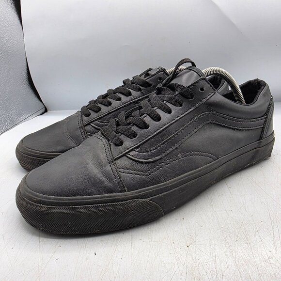 Vans Old Skool Classic Tumble Mens 10 Triple Black Mono Shoes Vansguard Protect - Picture 3 of 14